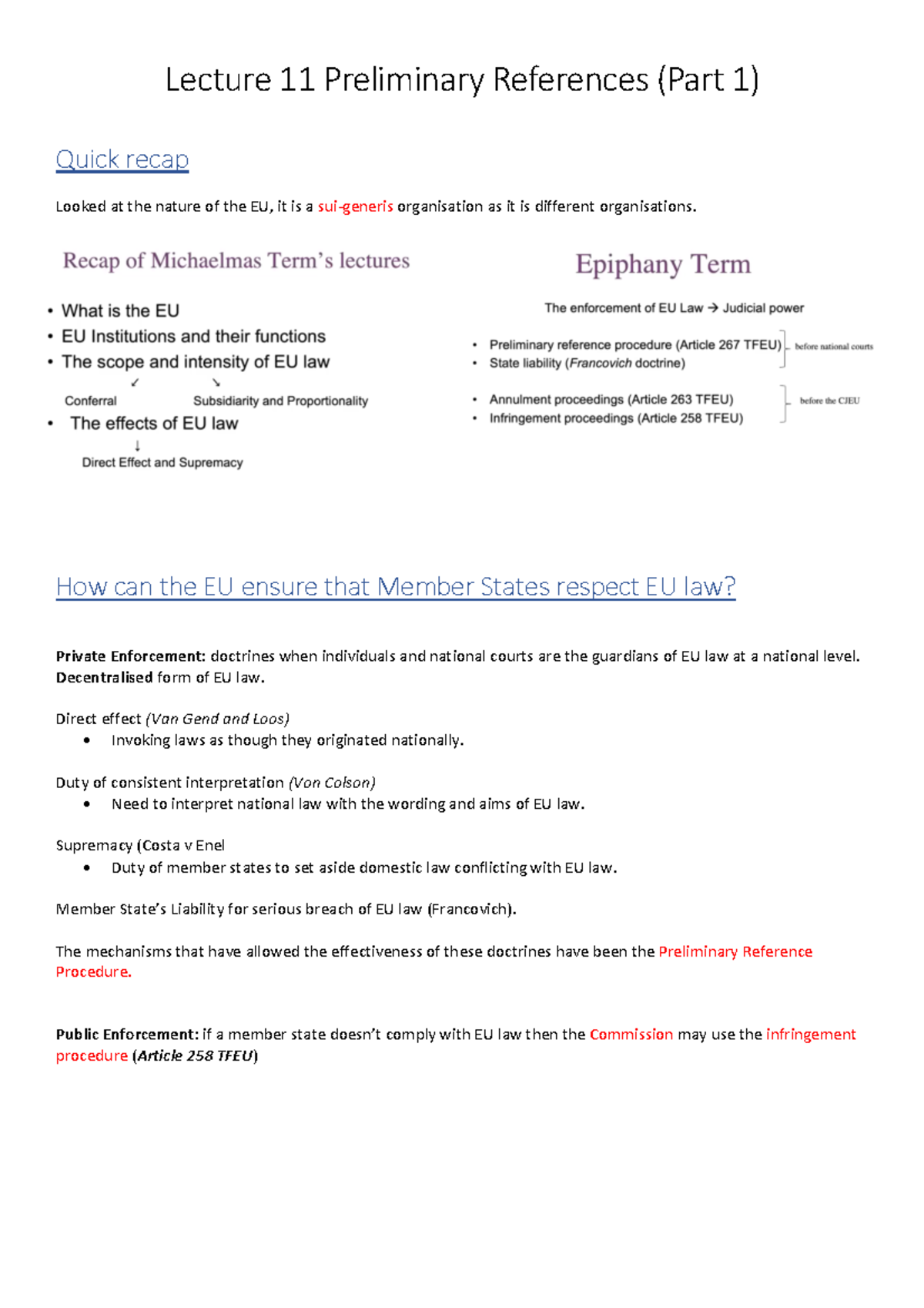 Preliminary References (part 1) Lecture 11 Notes - Lecture 11 ...