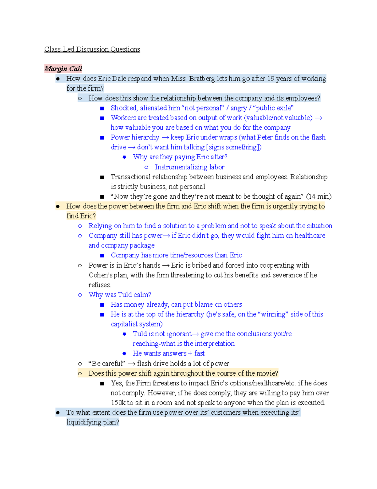 Commerce and Culture Questions for Discussion ClassLed Discussion