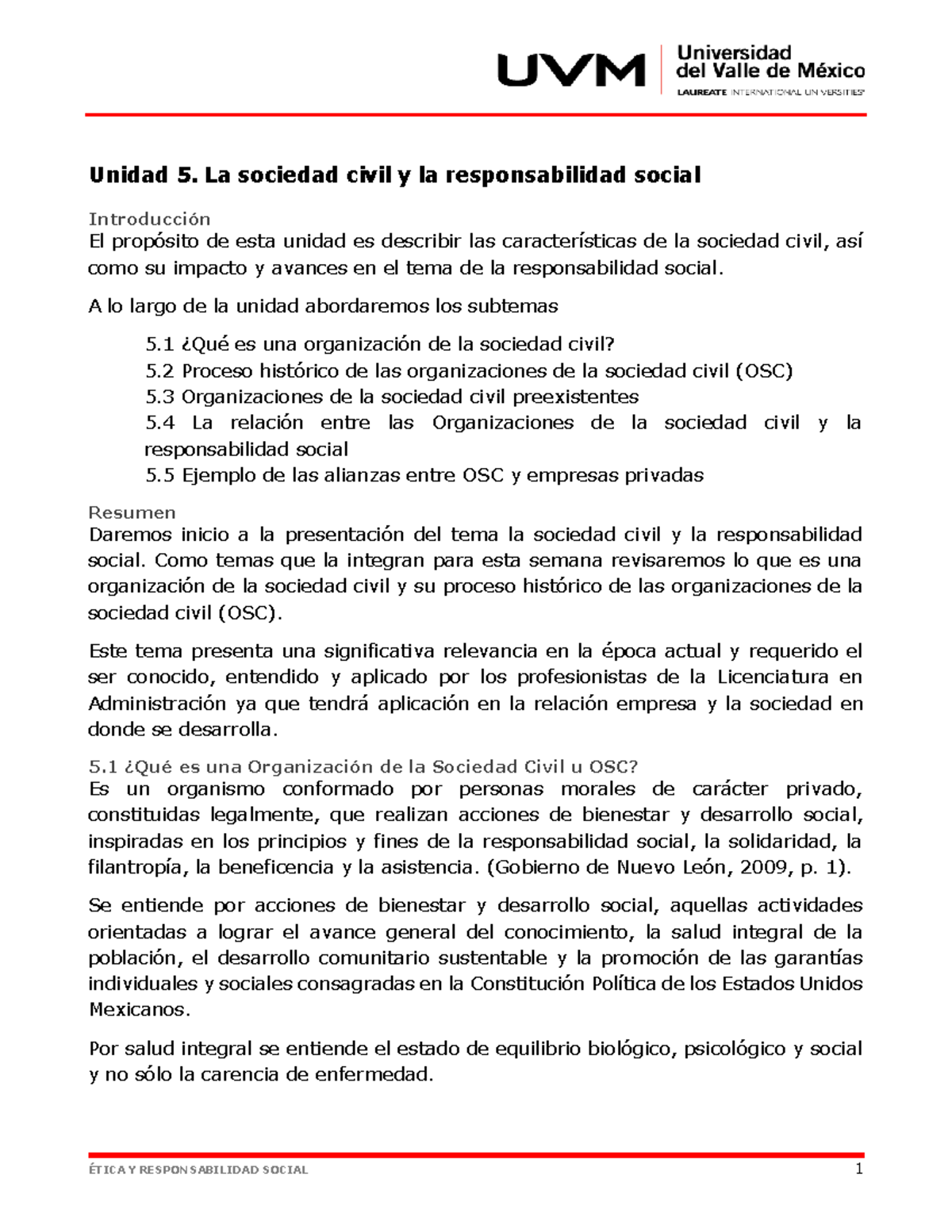 U5 09 Resumen Unidad 5 - ..... - Derecho Laboral - UP - Studocu