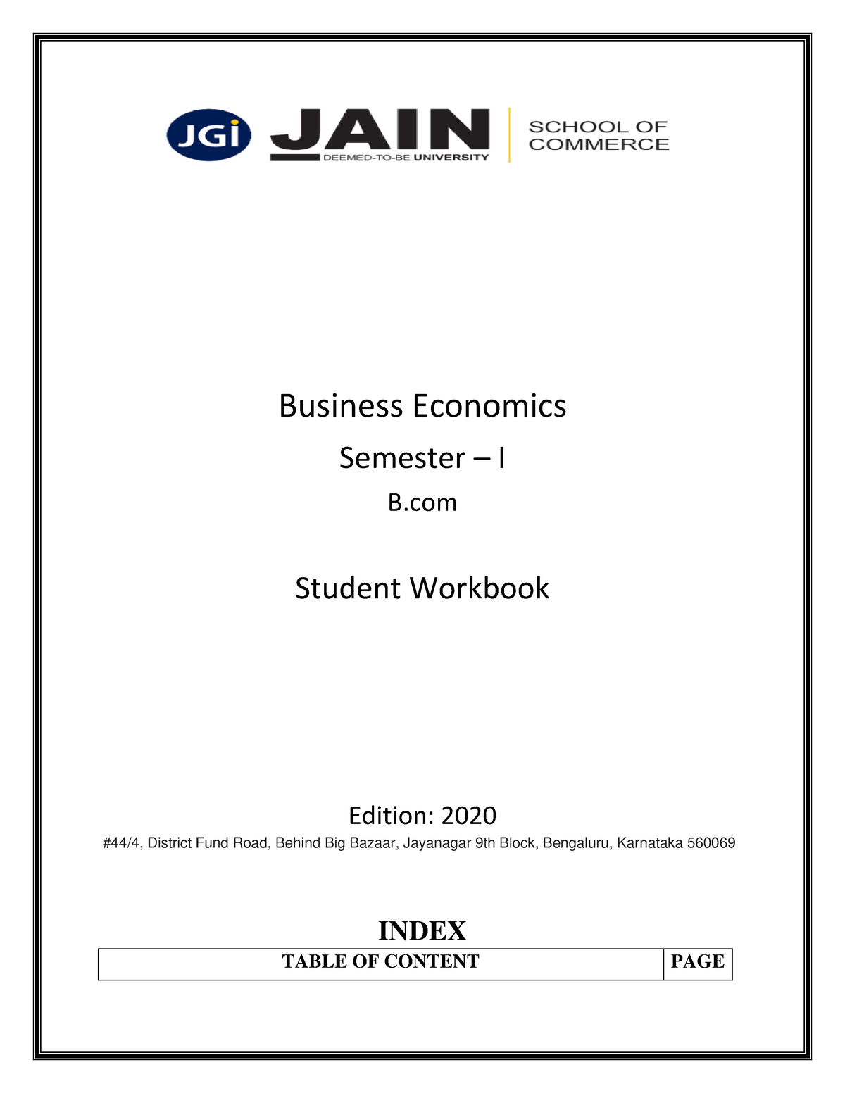 Business Economics - Study Material 2022 Updated - Business Economics ...