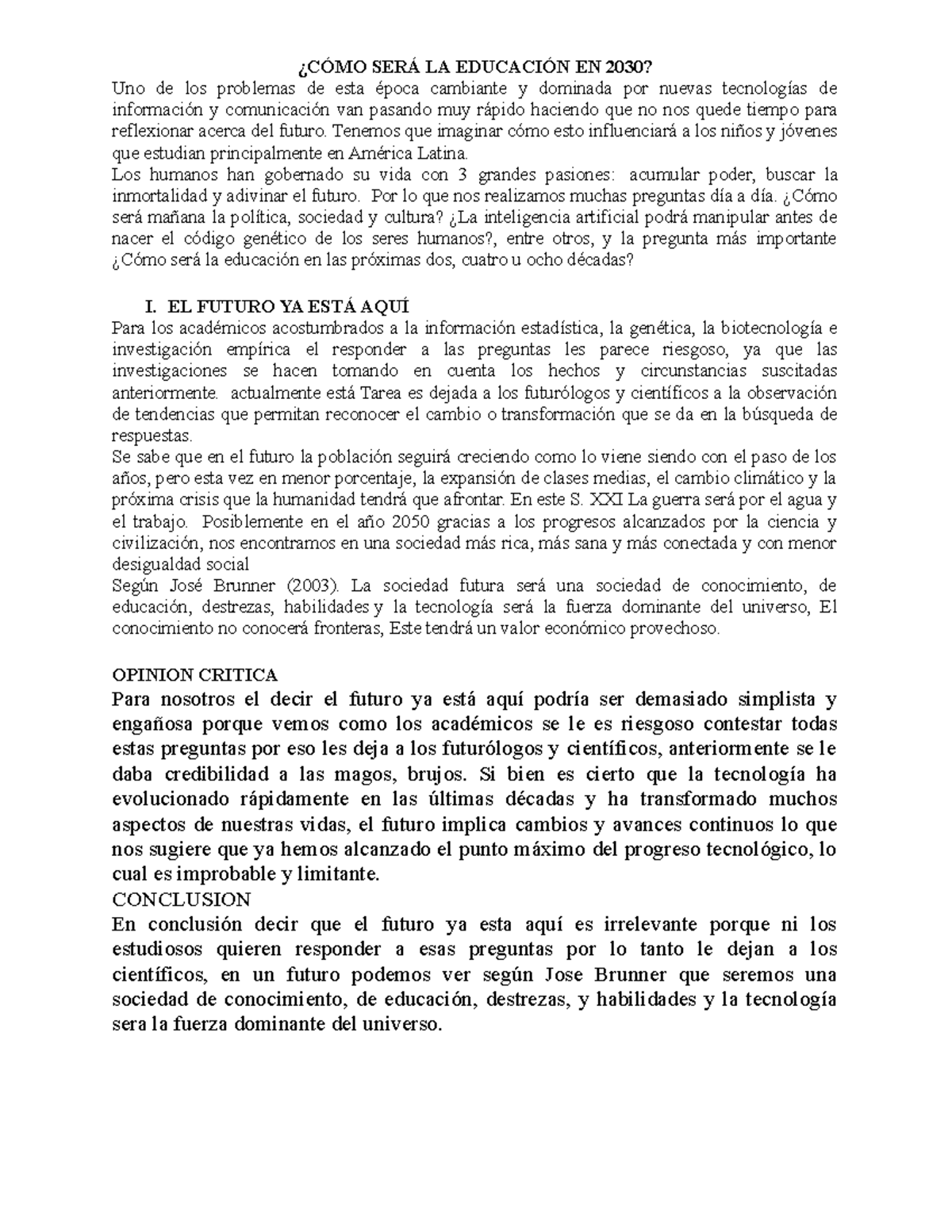 CÓmo SerÁ La Educación En 2030 ¿cÓmo SerÁ La EducaciÓn En 2030 Uno De Los Problemas De Esta 4057