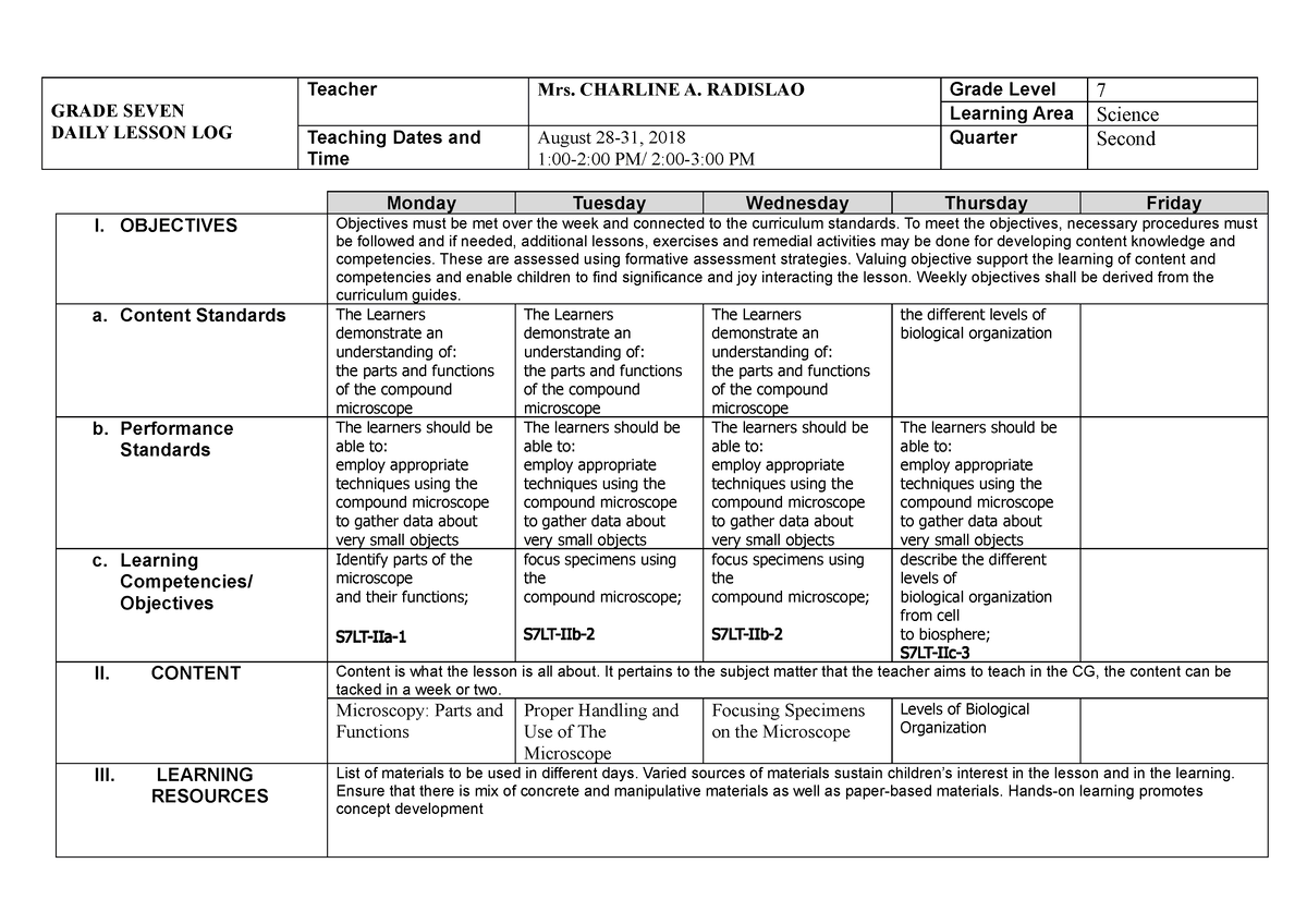 400435383 387534229 Dll Science Grade 7 2nd Grading 2 Docx - GRADE ...