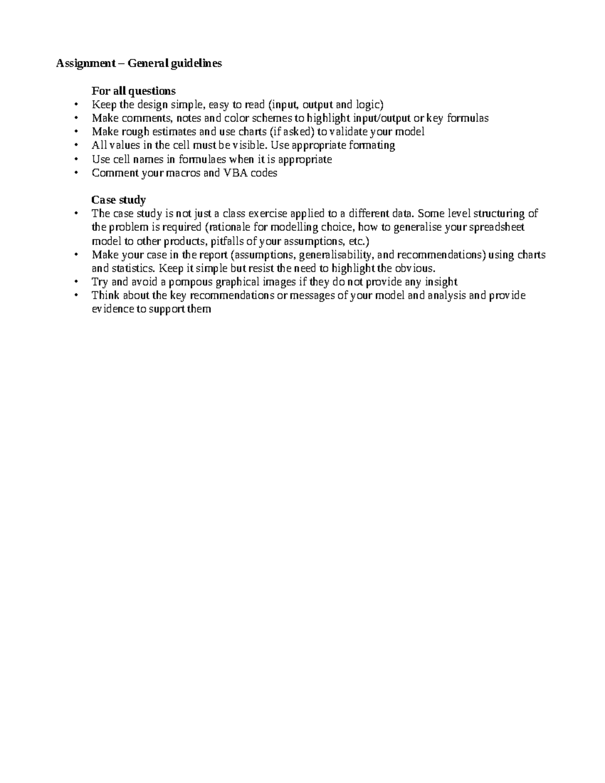 Assignment guidelines for SMDF - Assignment – General guidelines For ...