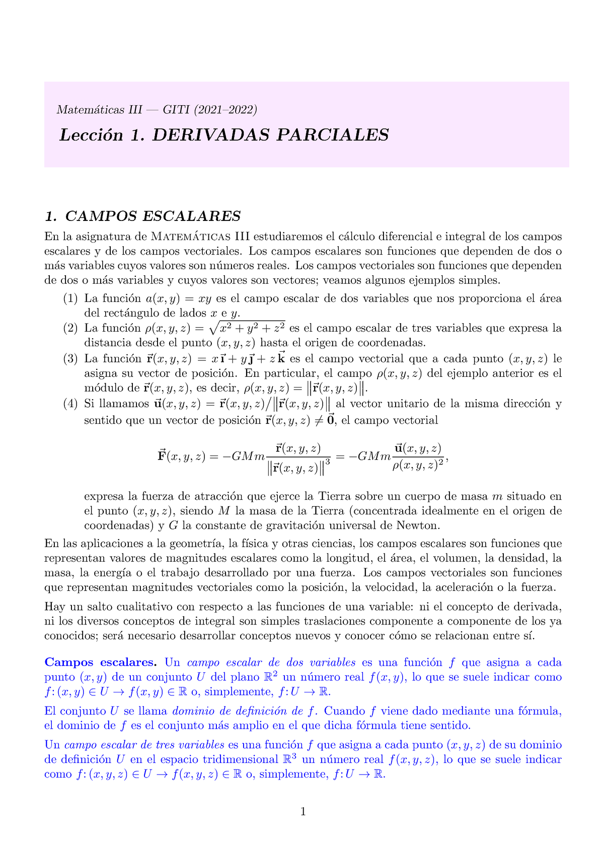 21 22 L1 Derivadas Parciales - Matem ́aticas III — GITI (2021–2022 ...