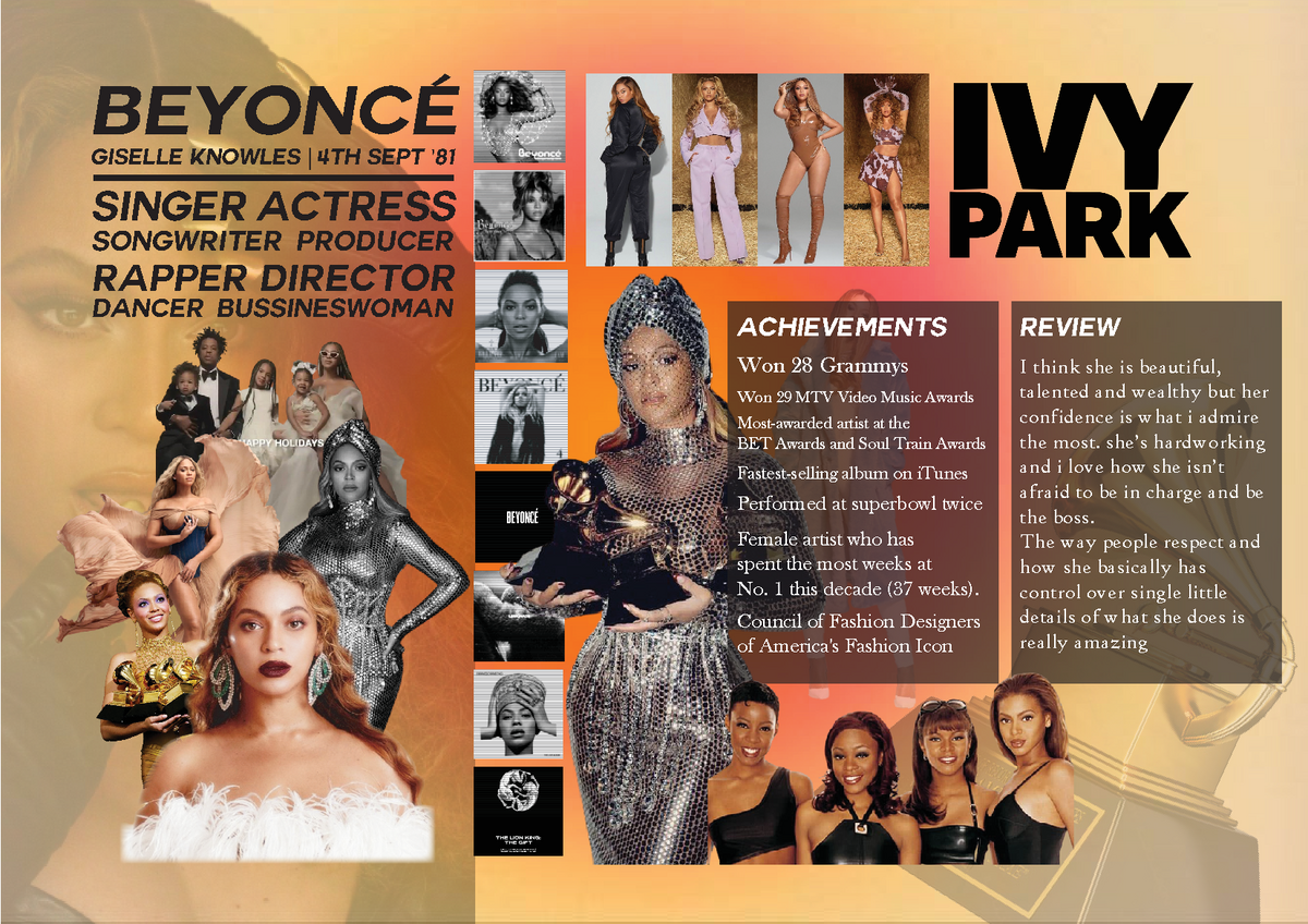 Poster Fashion Icon (BEYONCE) - Graphic And Creative Design - UiTM ...