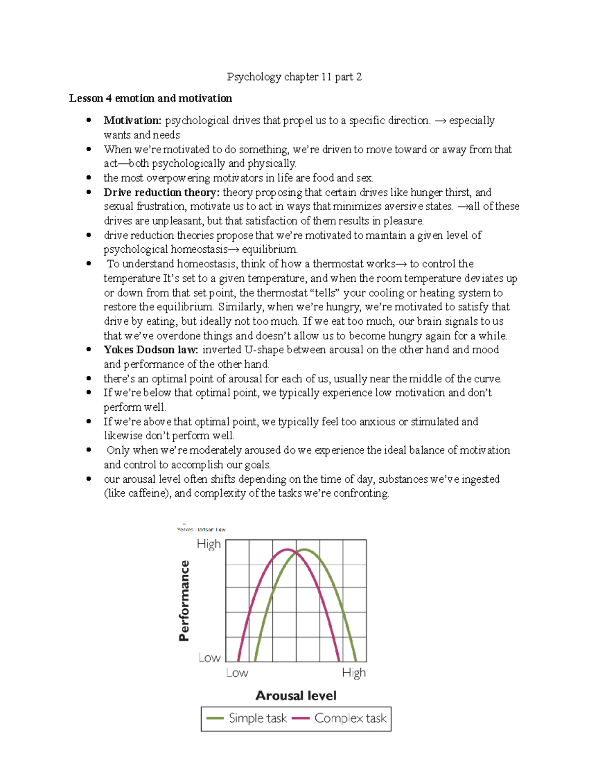 Psychology Ch 11 - Notes From The Textbook Chapter - Psychology Chapter ...