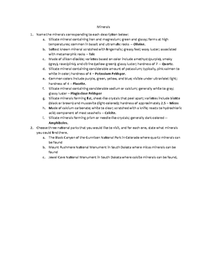 Geol 1610 notes pt 2 - intro to geology course - Weathering The ...