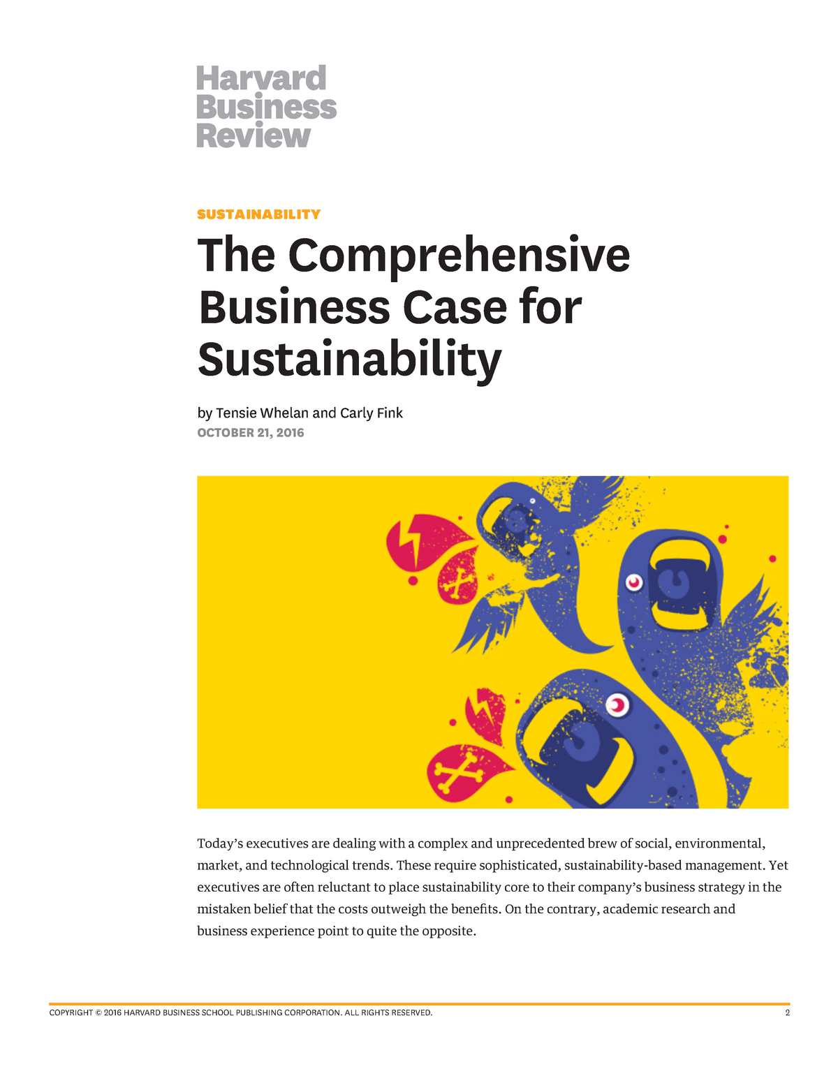 sustainable business management case study