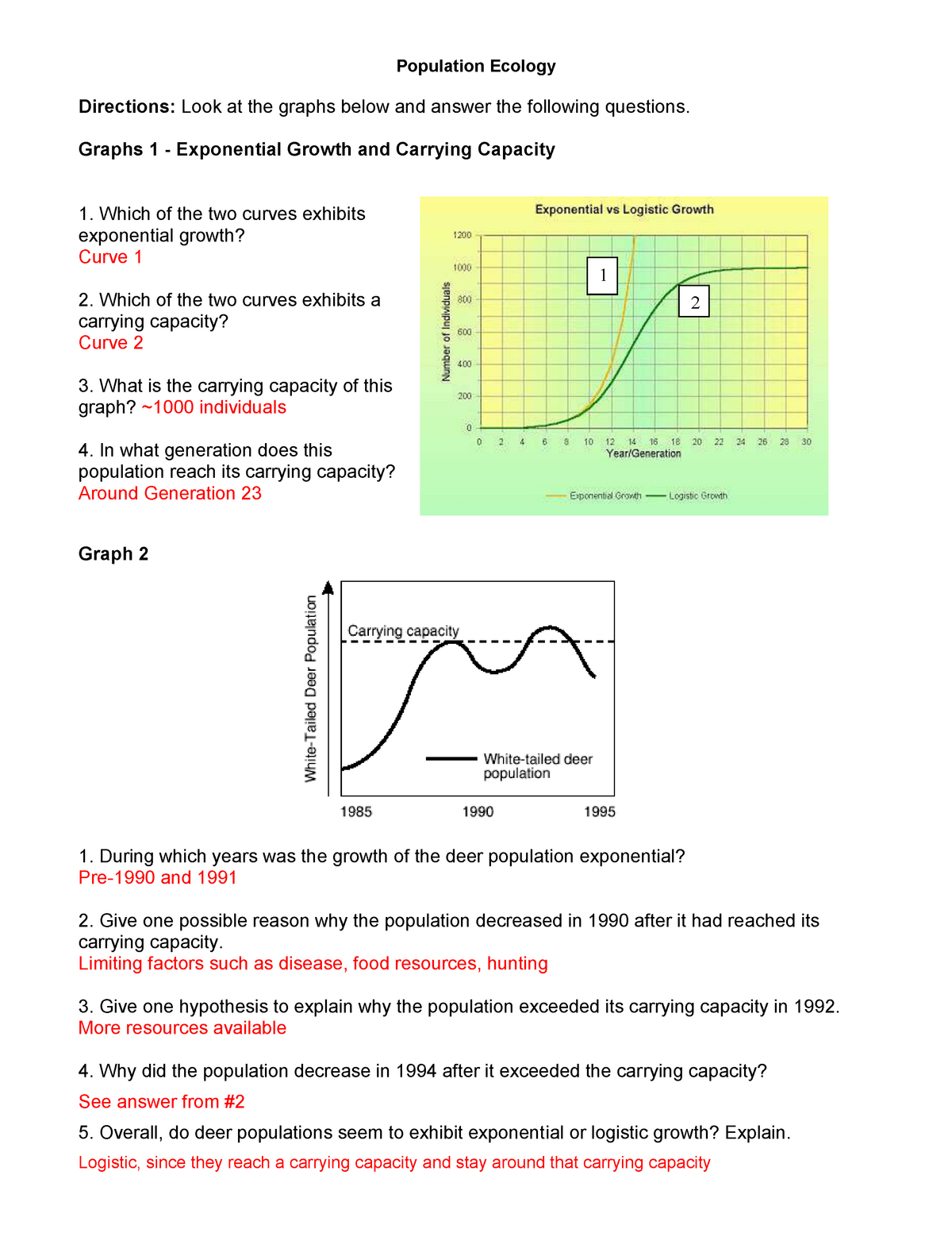 population-ecology-graph-worksheet-key-population-ecology-directions-look-at-the-graphs-below