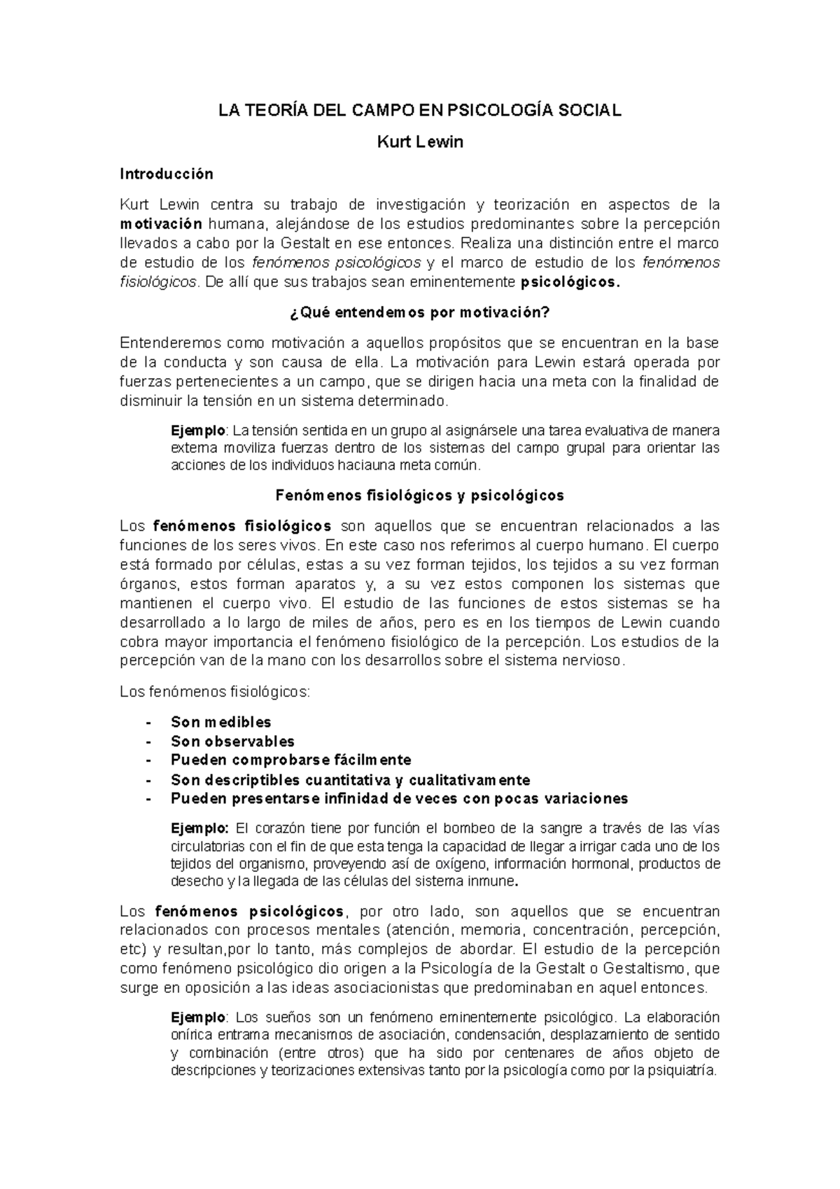 LA Teoría DEL Campo EN Psicología Social LA TEORÍA DEL CAMPO EN PSICOLOGÍA SOCIAL Kurt Lewin LA Teoría DEL Campo EN Psicología Social LA TEORÍA DEL CAMPO EN PSICOLOGÍA SOCIAL Kurt Lewin