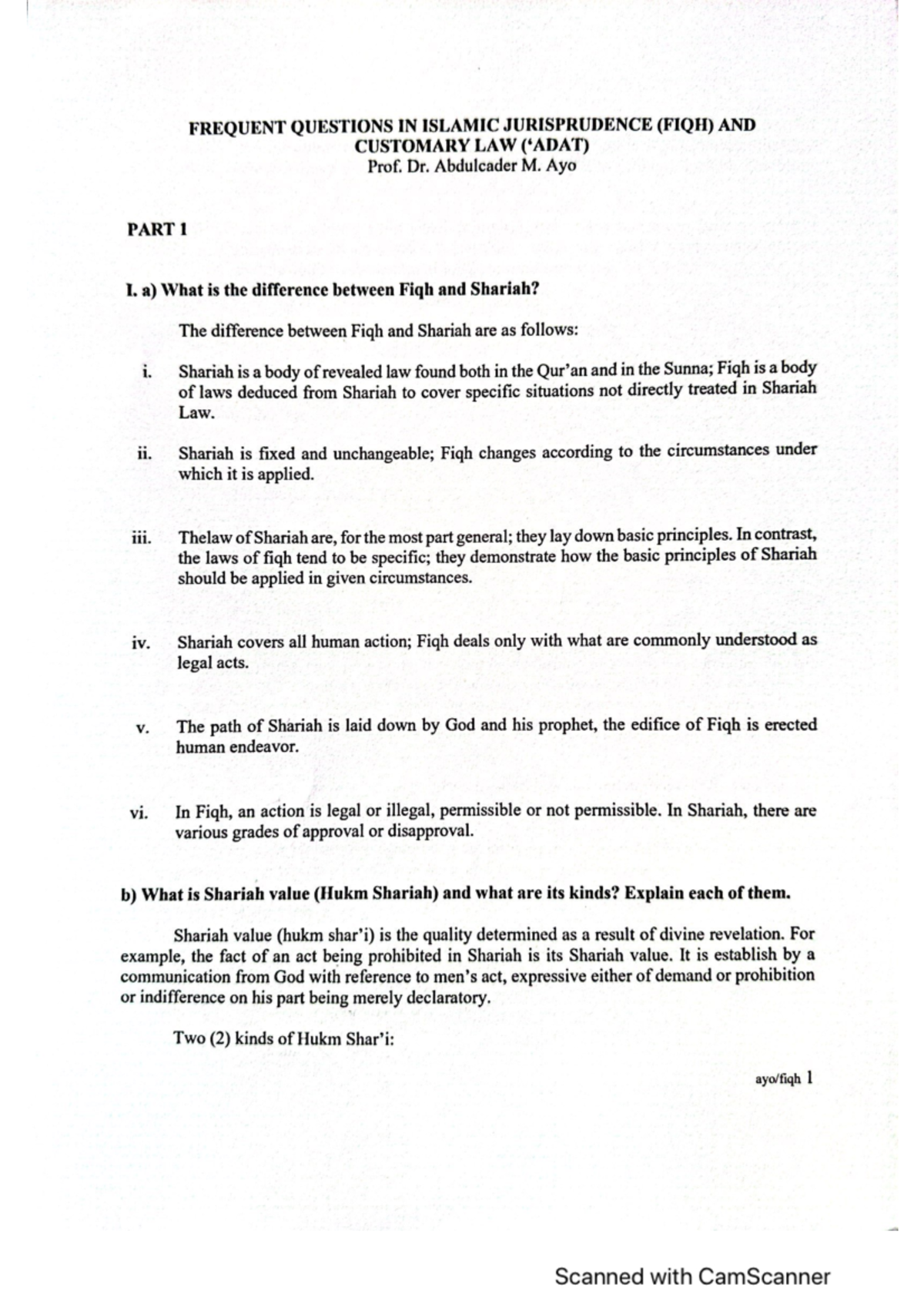 Frequent-questions-in-islamic-jurisprude 061253 - Juris Doctor - Studocu