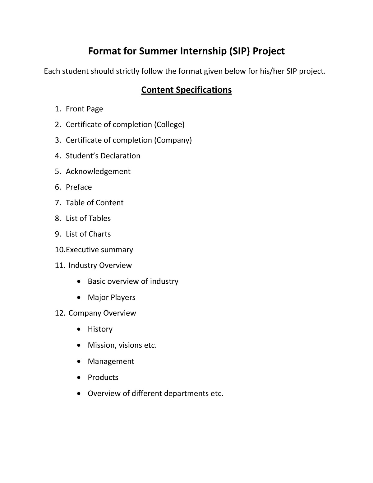 Format For Summer Internship Project Report Template Format For   Thumb 1200 1553 