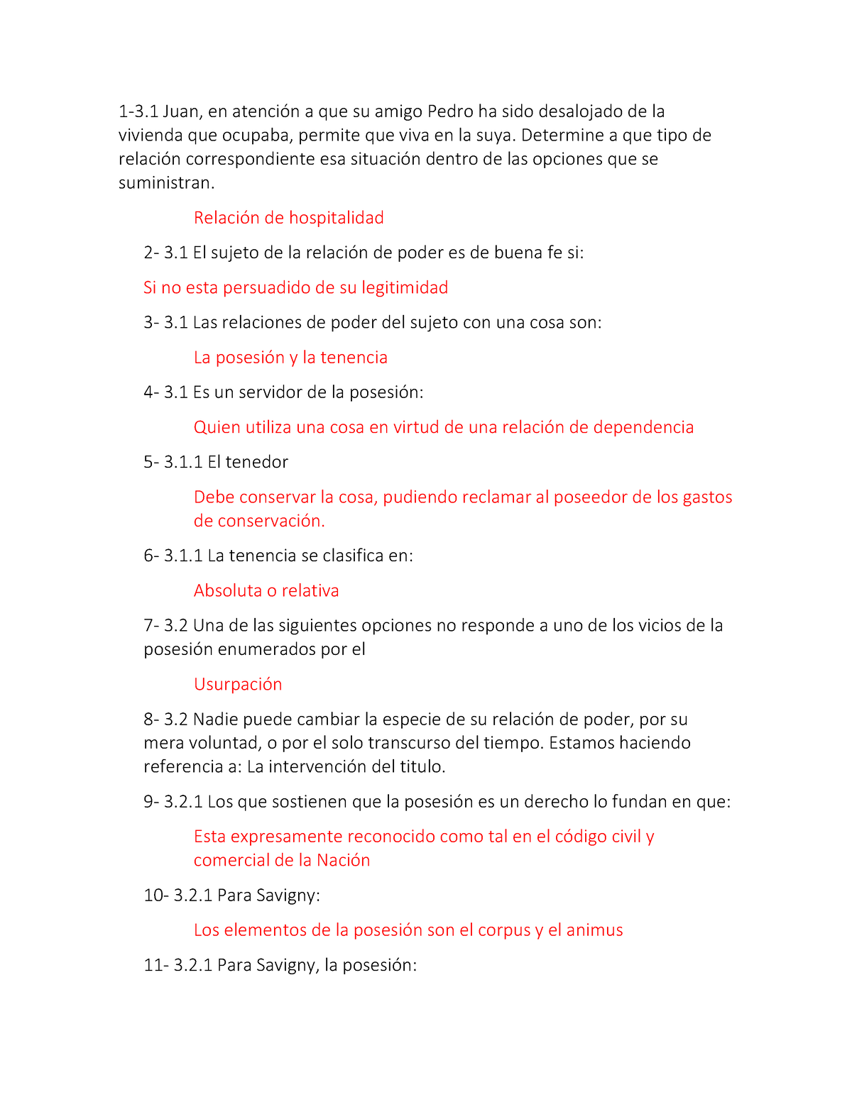 Elementos Fundamentales De Derechos Reales Preguntero 1 - 1-3 Juan, En ...