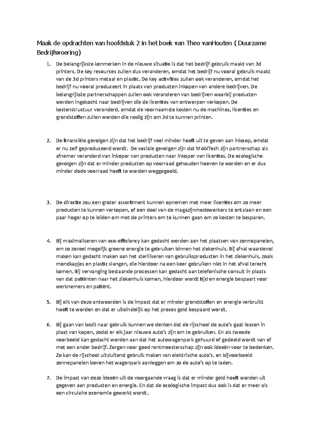 Opdracht Week 1 Business Modellen - Maak De Opdrachten Van Hoofdstuk 2 ...