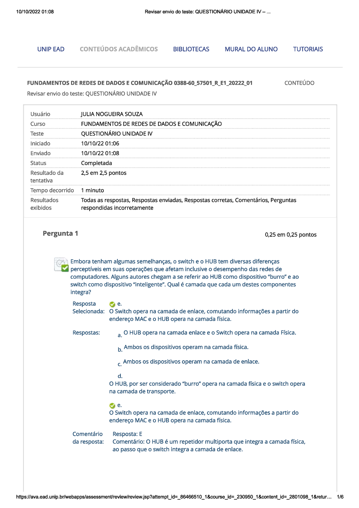 Questionario Unid 4 Fundamentos De Redes De Dados E Comunicação - Tec ...