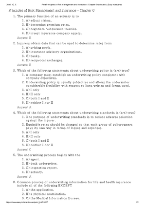 Print Principles of Risk Management and Insurance - Chapter 8 ...