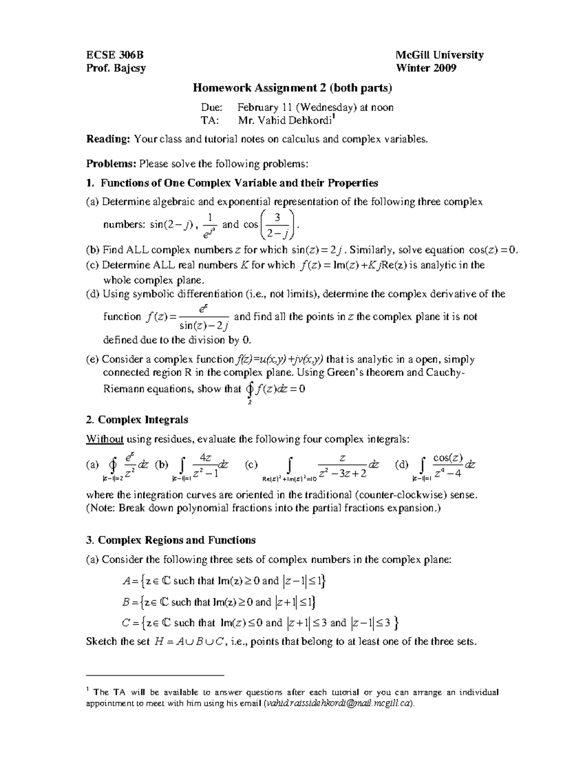 Seminar Assignments Questions Assignment 2 Both Parts