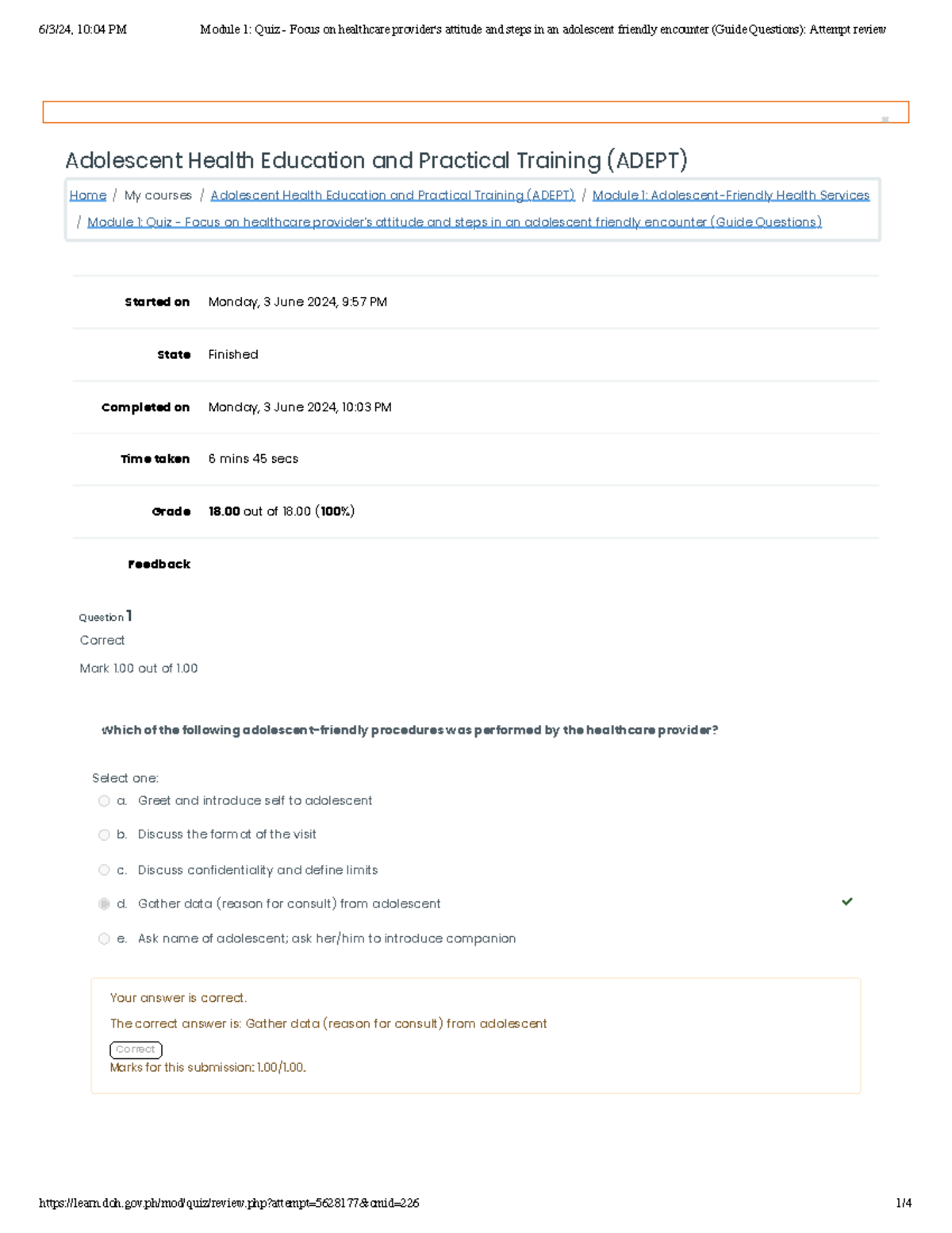 Adept-mod1 - ..... - Adolescent Health Education and Practical Training ...