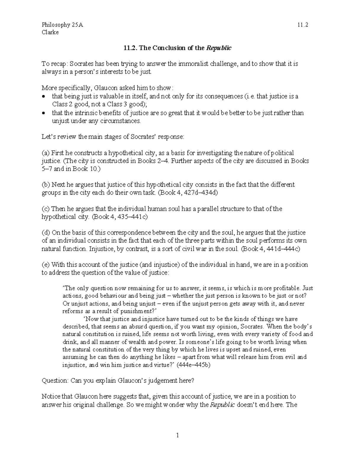 Lecture+notes+11 - Lecture 11 Part 2, Republic Conclusion Notes ...