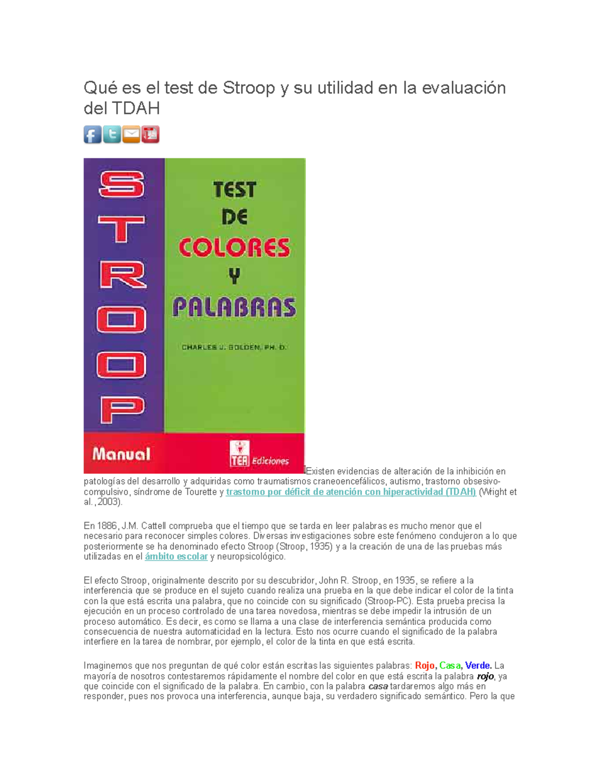 Grupo 7 Stroop Psicologia Qué Es El Test De Stroop Y Su Utilidad En La Evaluación Del Tdah 7435