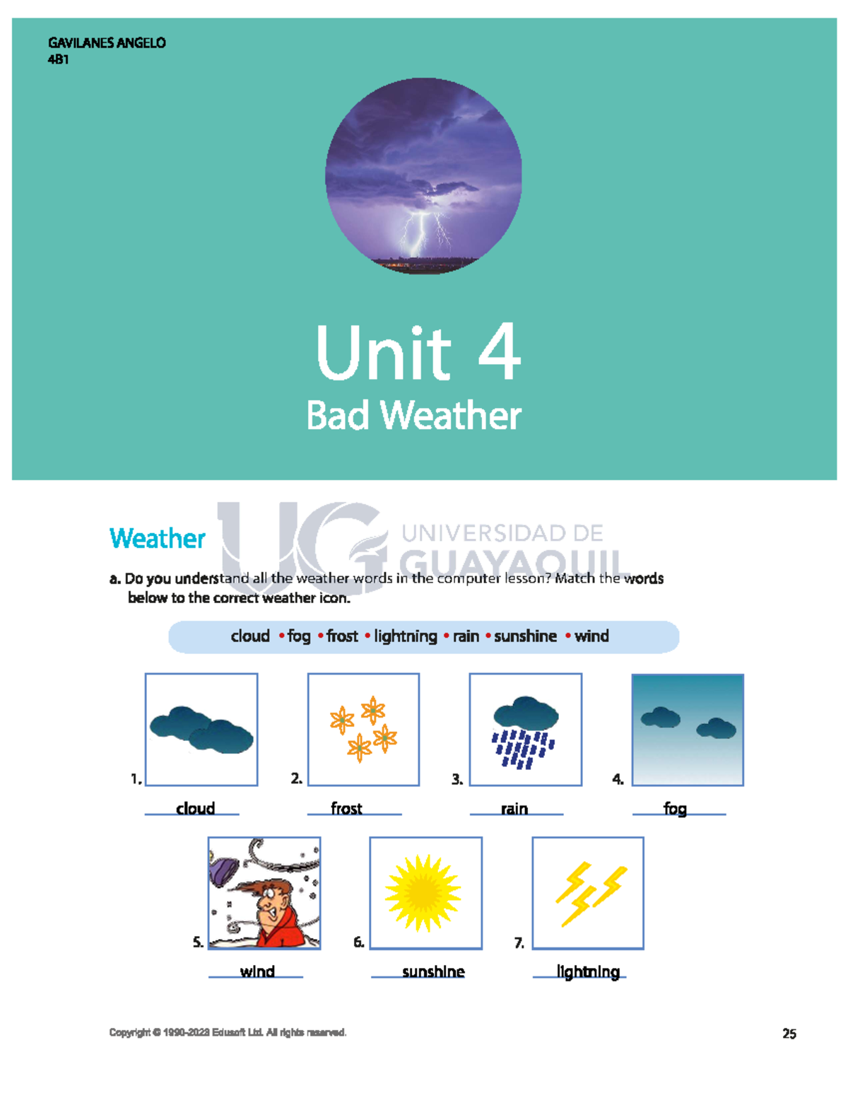 Task 05 Unit 4 and 5 Workbook Practice - Ingles IV - • • • • • • • • A ...