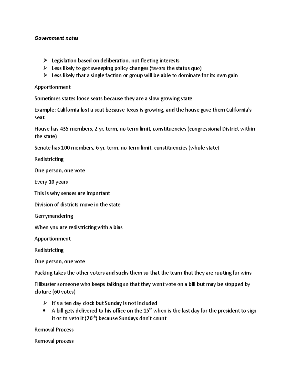 Government notes - Government notes Legislation based on deliberation ...
