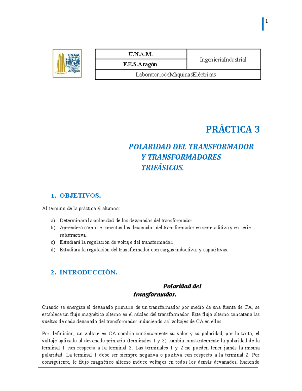 Practica 03Maquinas Elecectricas 866 - PRÁCTICA 3 POLARIDAD DEL ...