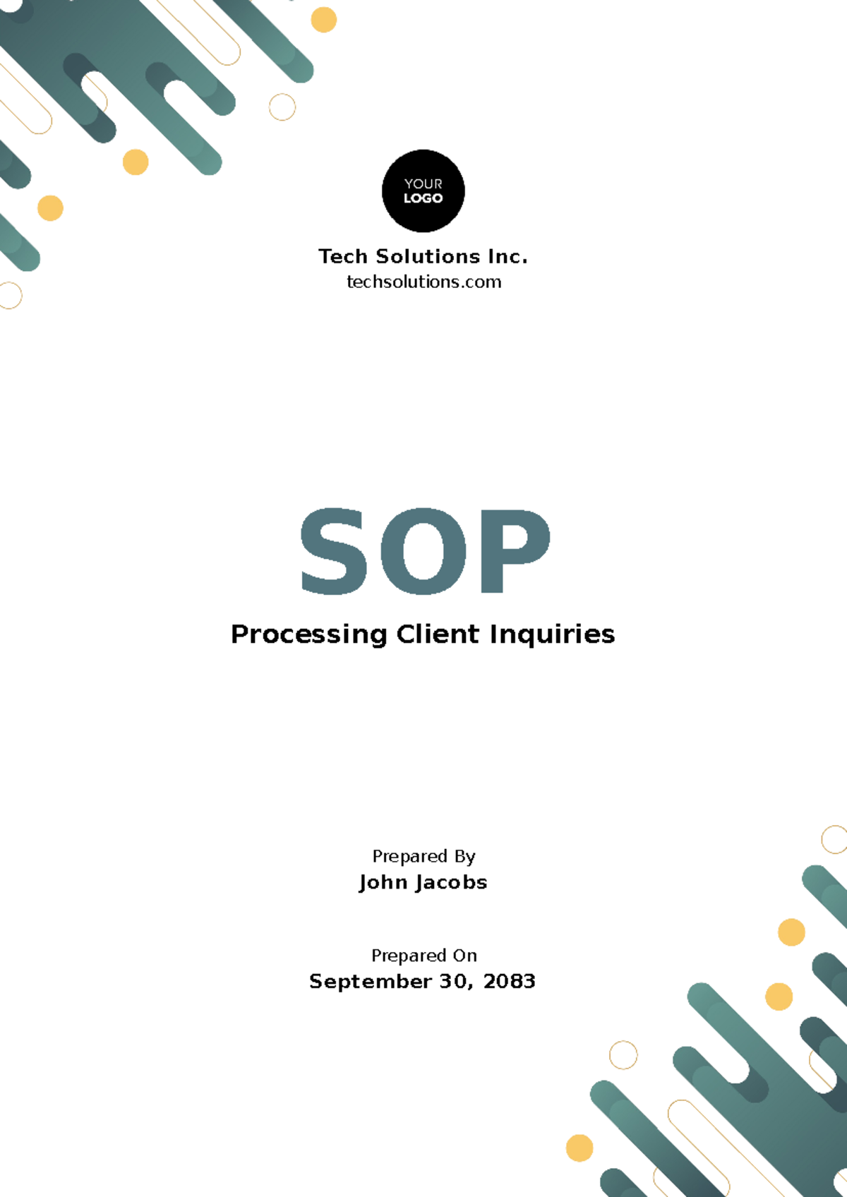 SOP-Word-Template - ohoh - Tech Solutions Inc. techsolutions SOP ...