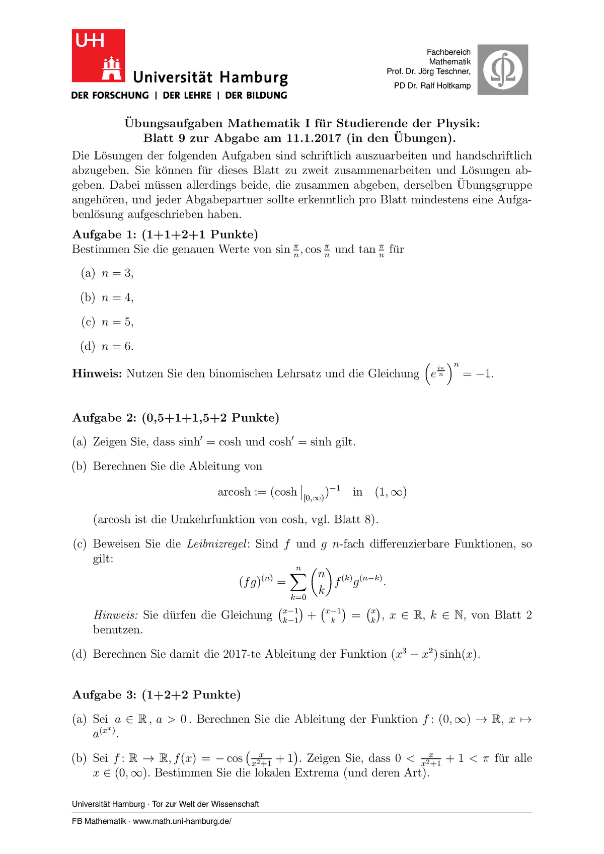 Mfp1aufg16b09 - Aufgaben Vom Übungsblatt9 - Fachbereich Mathematik Prof ...