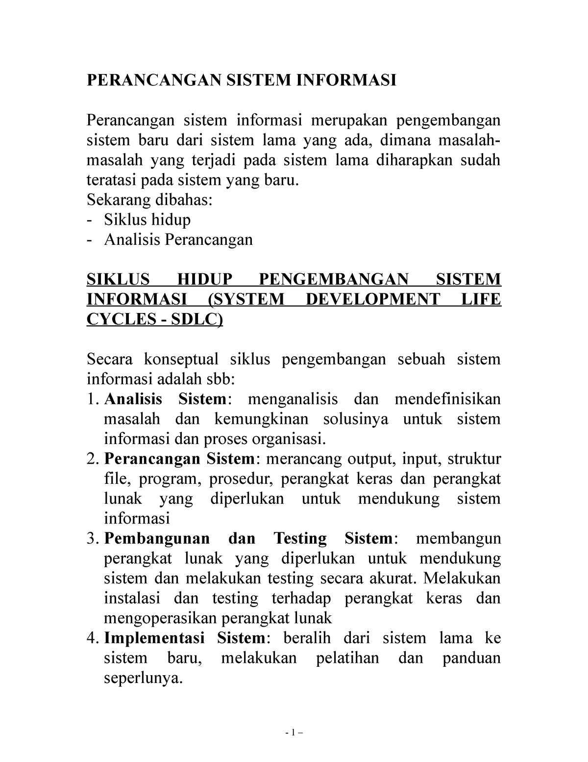 Perancangan Sistem Informasi - PERANCANGAN SISTEM INFORMASI Perancangan ...