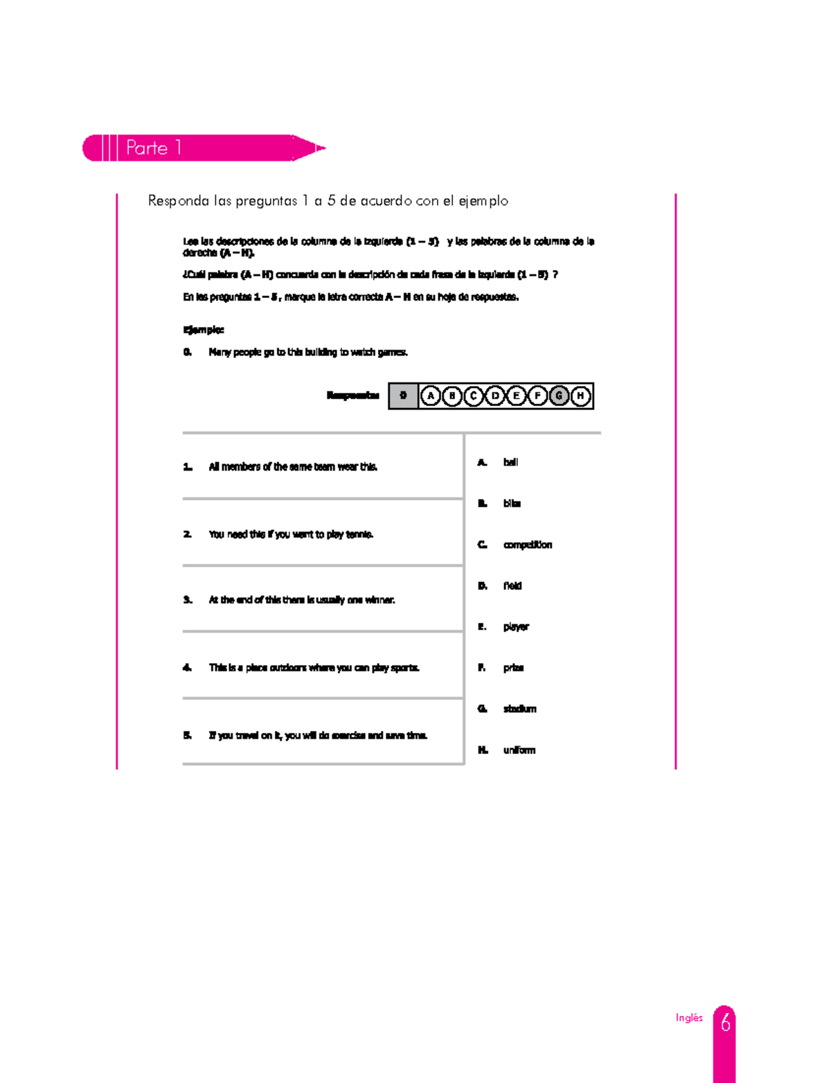 Modulo de Ingles-1-15 organized - Ingles - 6 Inglés Responda las ...