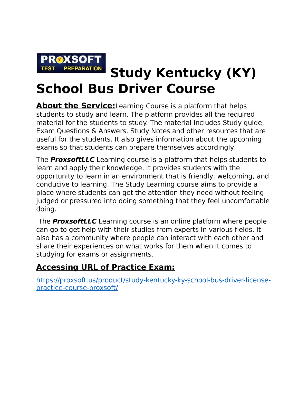 Study Kentucky (KY) School Bus Driver Course - Study Kentucky (KY ...