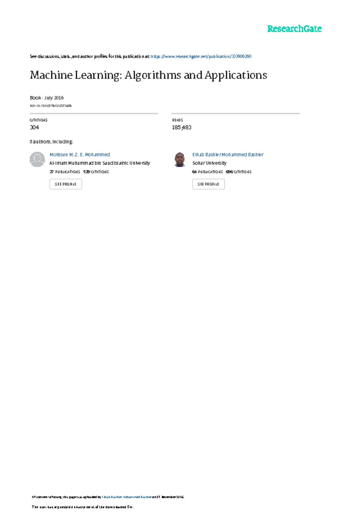 Introduction to Machine Learning - See discussions, stats, and author ...