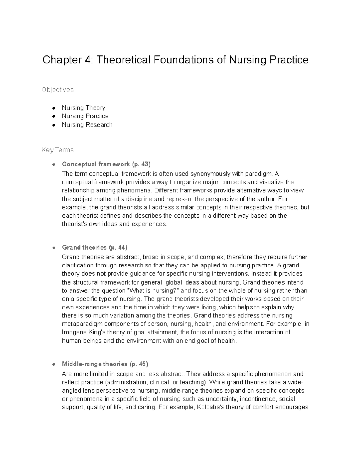 Chapter 4 Notes - Prof. Forde - Chapter 4: Theoretical Foundations of ...