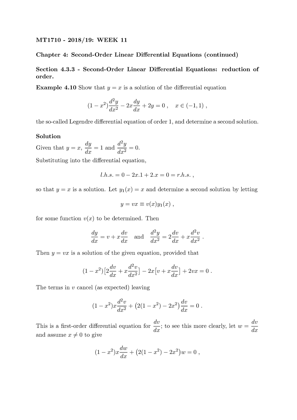 Mt1710 Notes 11 Calculus Rhul Studocu