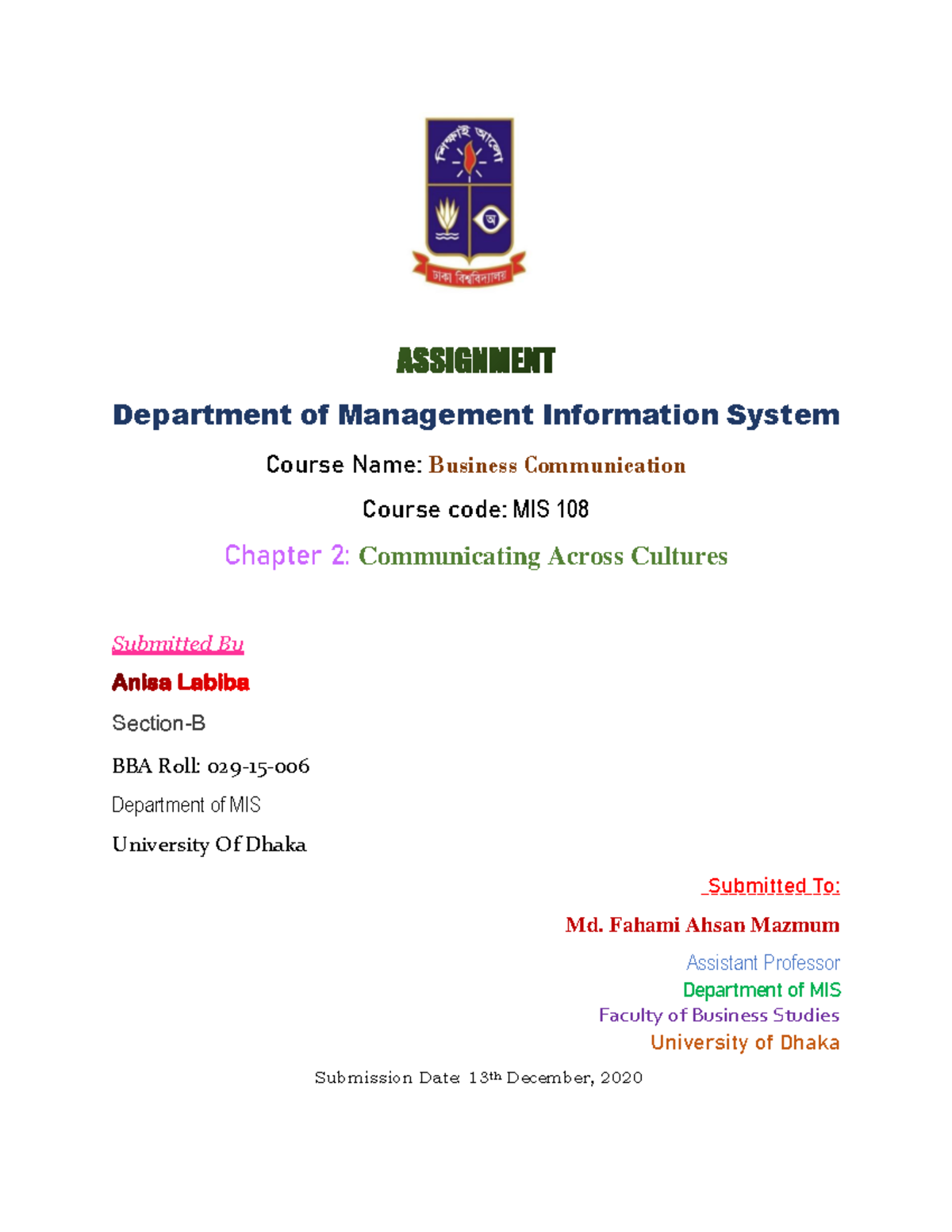 assignment management information system pdf