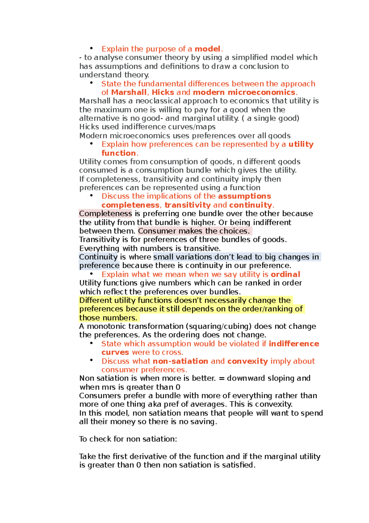 EC201 Week 1 Explain the purpose of a model. to analyse consumer