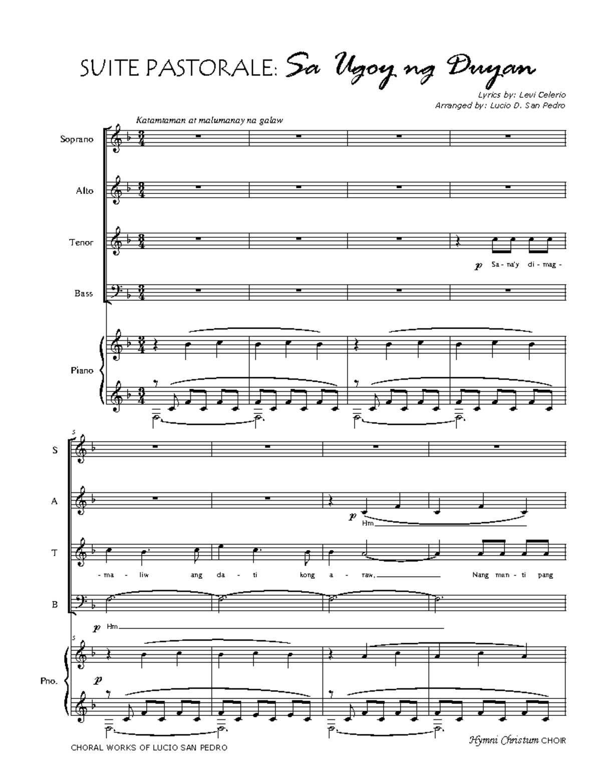 Sa-ugoy-ng-duyan-satb-1-pdf Compress - & & &? & & B B B B B B 4 3 4 3 4 ...