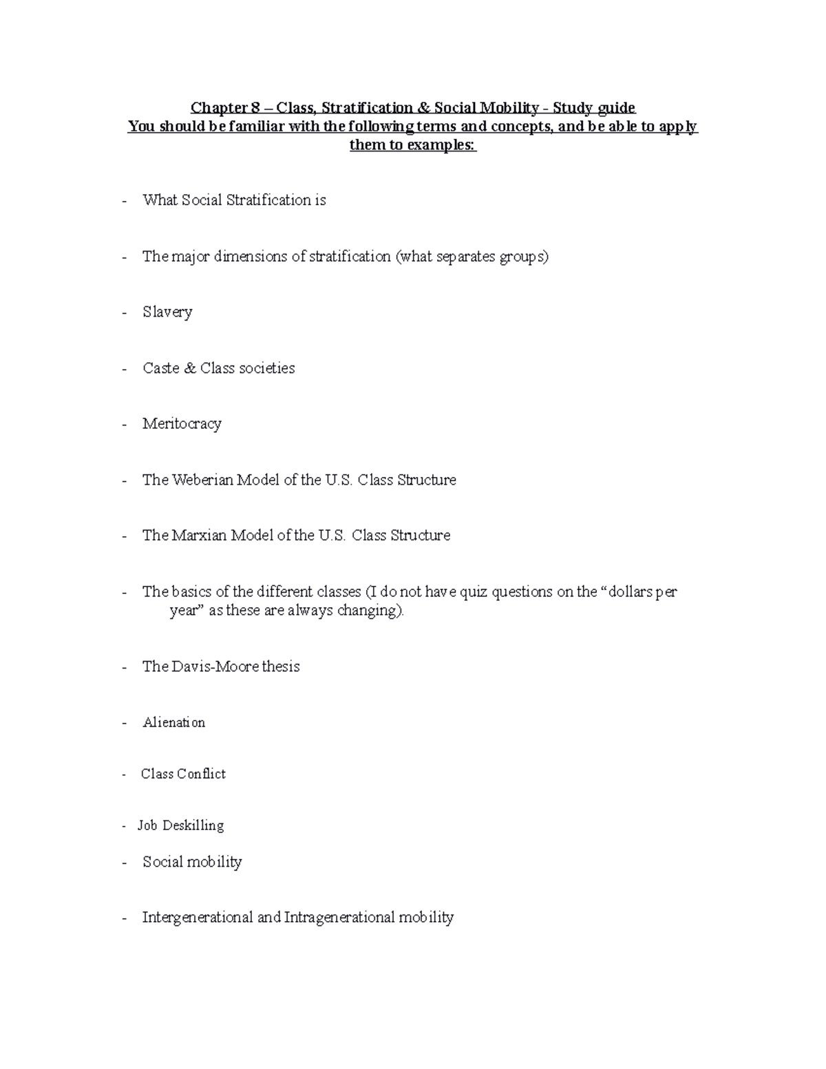 Chapter+8 SG Class Stratification and Social+Mobility - Chapter 8 ...