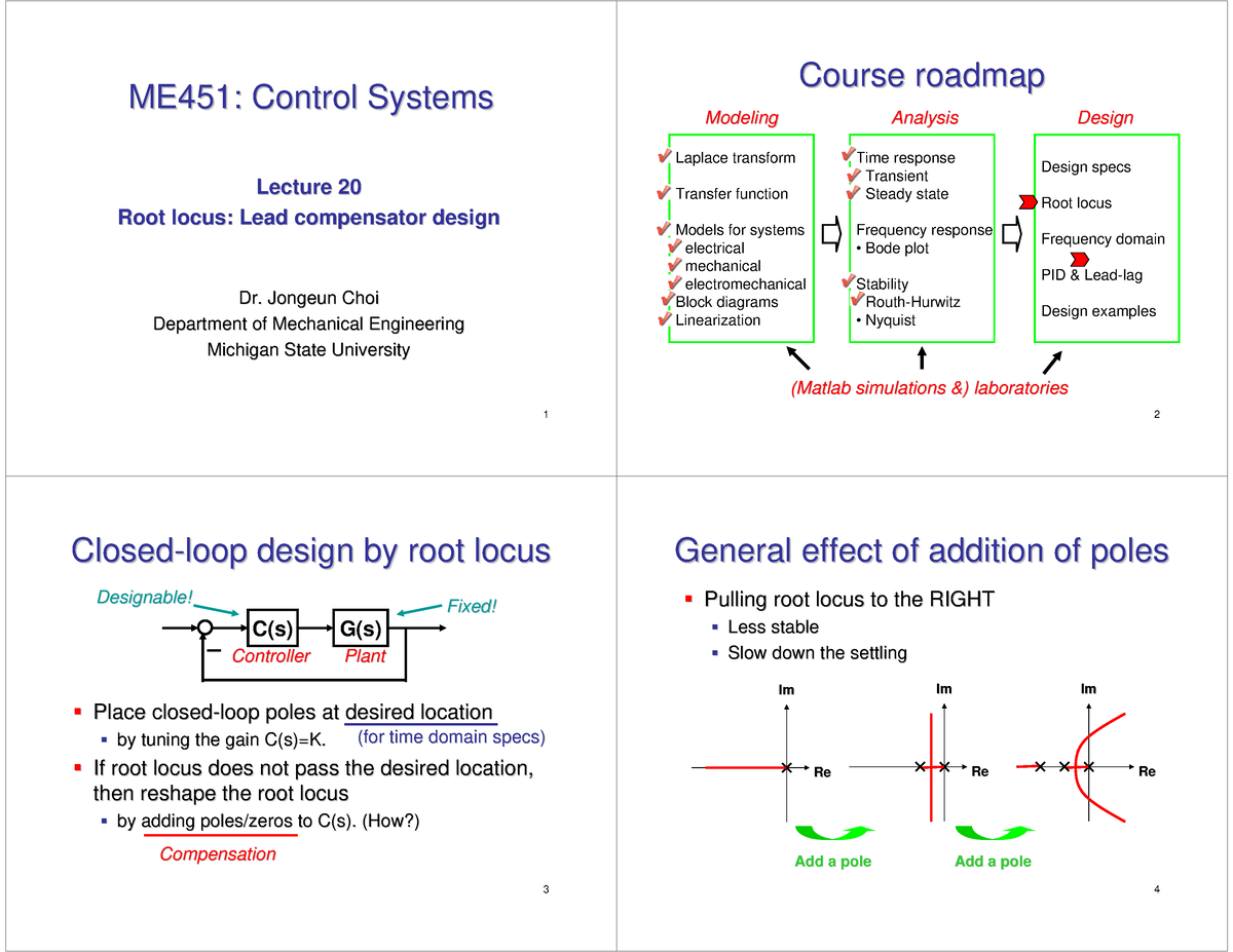 Bahan Ajar Root Locus - 1 ME451: Control Systems ME451: Control Systems ...