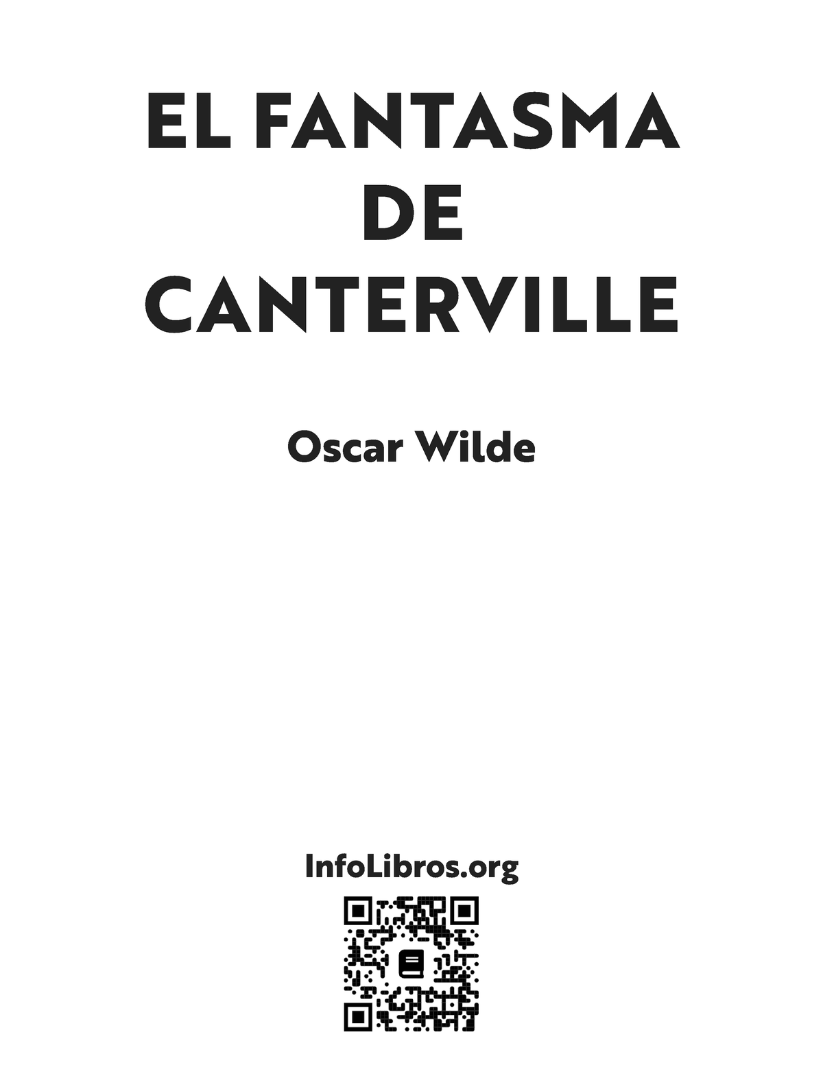 El Fantasma De Canterville Oscar Wilde - EL FANTASMA DE CANTERVILLE ...