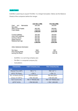 FIN320 Individual Assignment - FACULTY OF BUSINESS AND MANAGEMENT BA ...