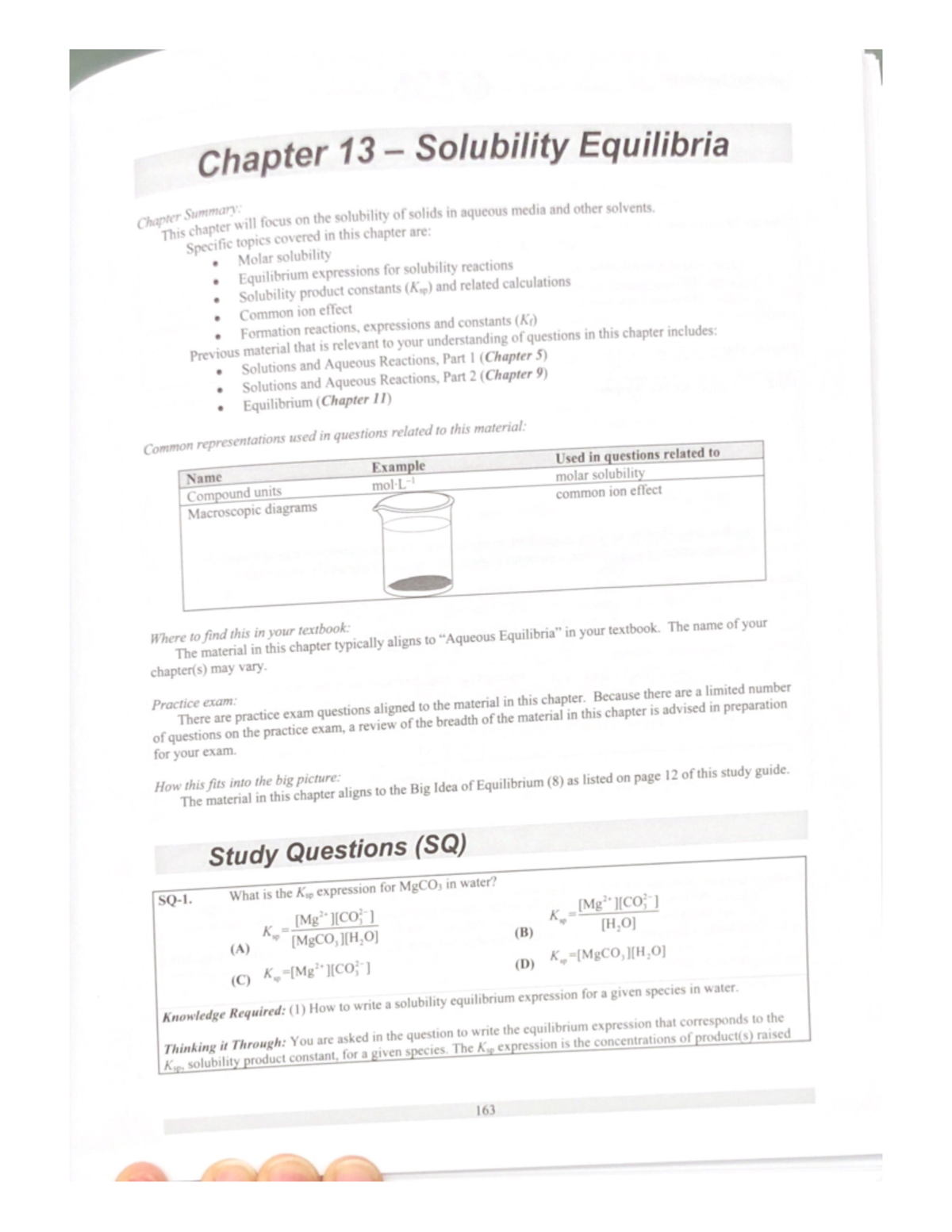 2 - acs final exam - Chapter 13 Solubility Equilibria Chapter Summary ...
