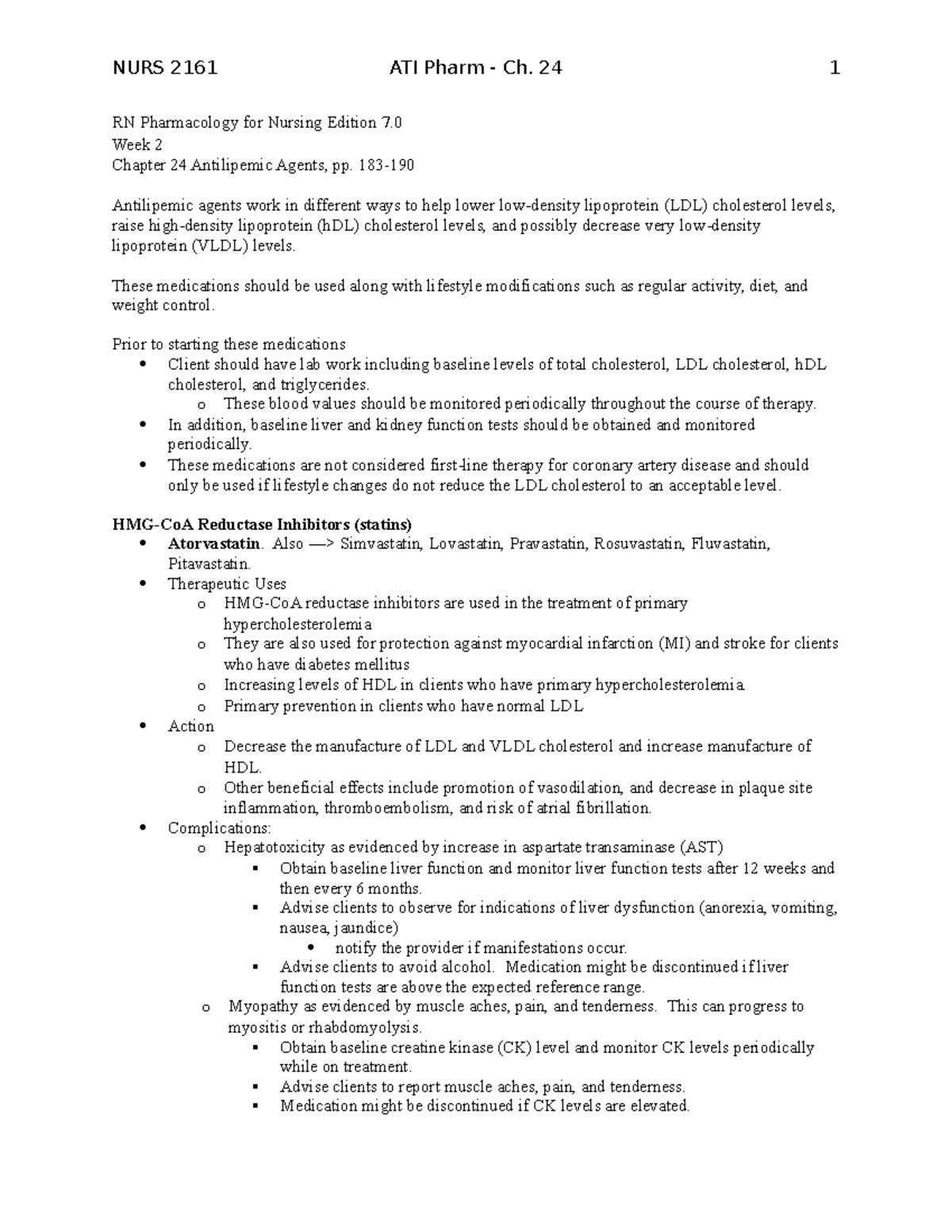 2161 Week 2 - ATI Pharmacology Antiepileptics - NURS 2161 ATI Pharm ...