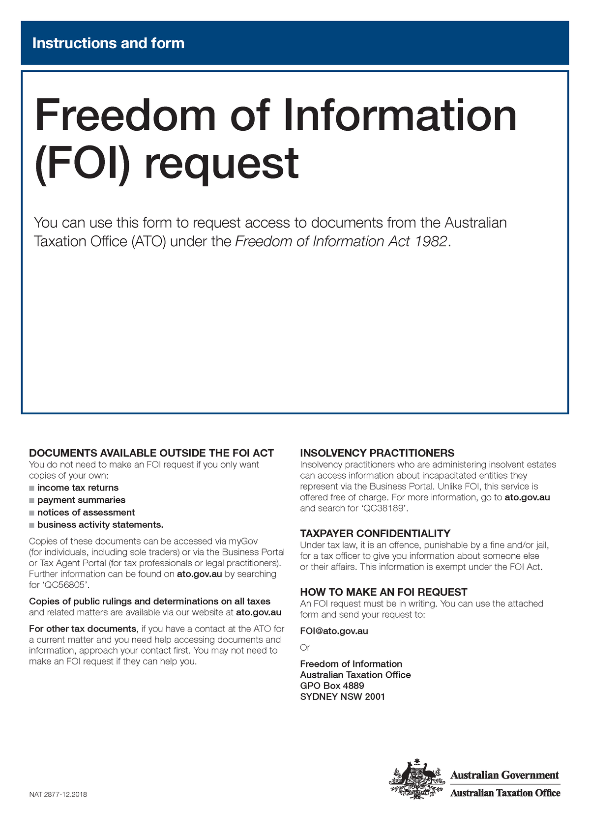 84862 e08 d0f8 4936 a21a c548a8780079 - DOCUMENTS AVAILABLE OUTSIDE THE FOI  ACT You do not need to - Studocu