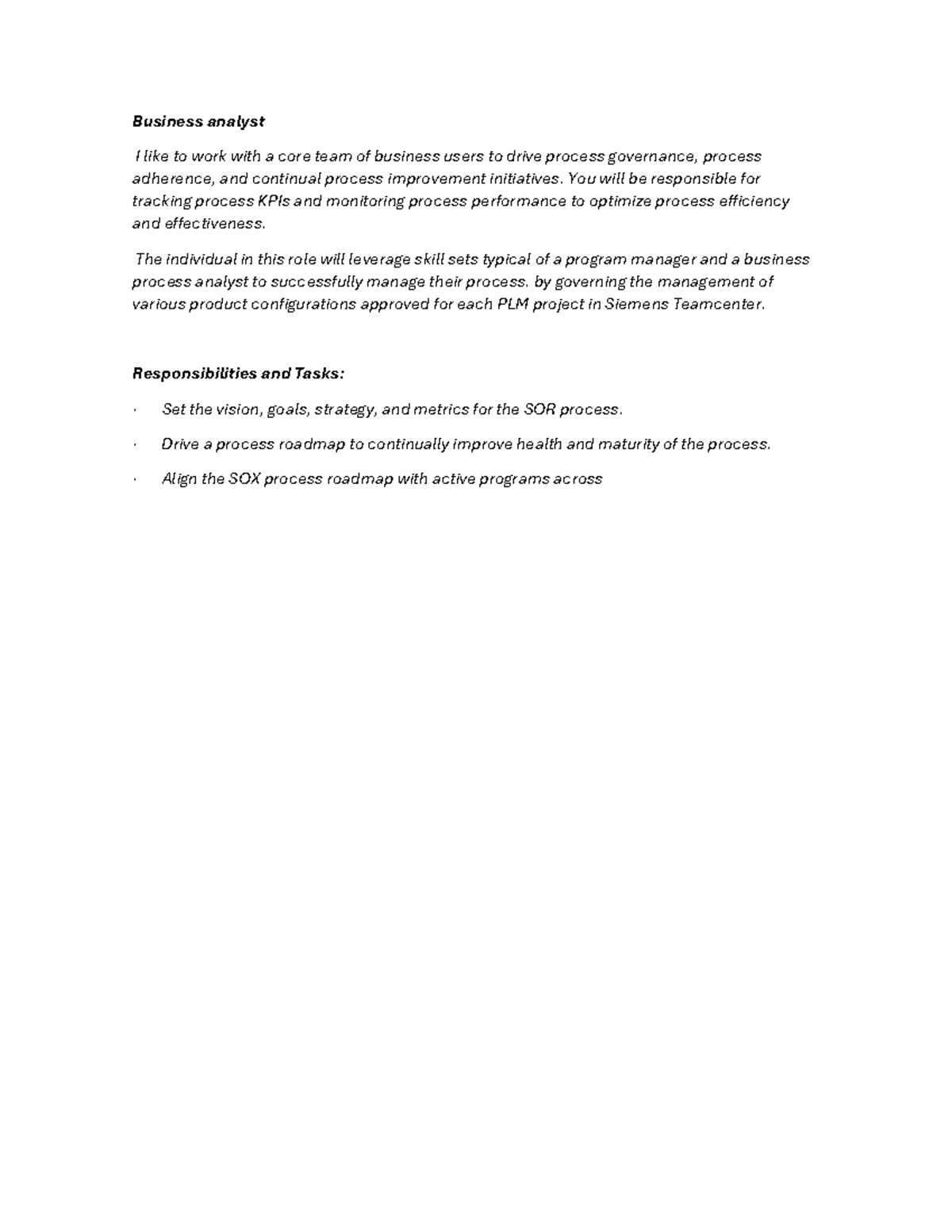 Business Analyst descrption responsibilities and tasks - Business ...