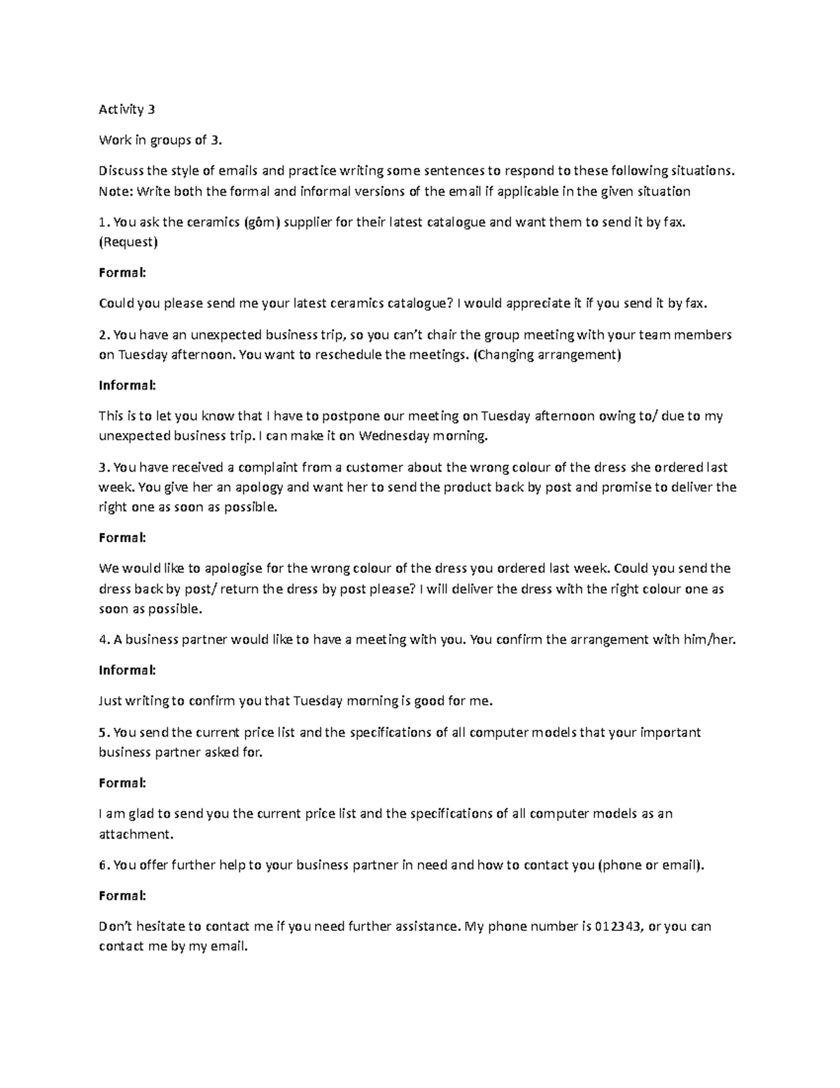 Activity 3 - nbSJHBASJC - Industrielle Geschäftsprozesse: Nordrhein ...