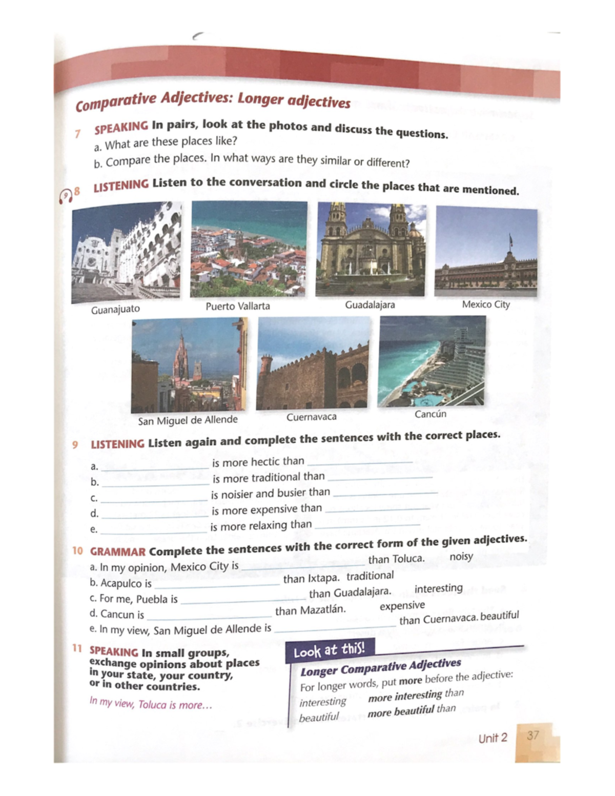 Speaking In pairs, look at the photos and discuss the Español Studocu