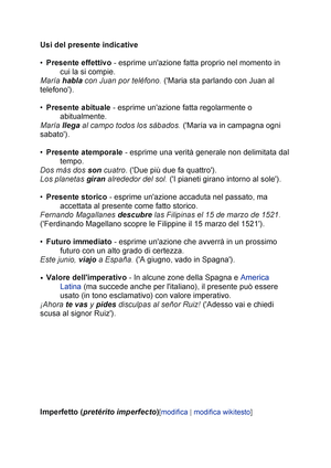 Usi Dei Tempi Verbali It101 Warwick Usi Del Presente Indicative Presente Effettivo Esprime Un Azione Fatta Proprio Nel Momento In Cui La Si Compie Mar Studocu