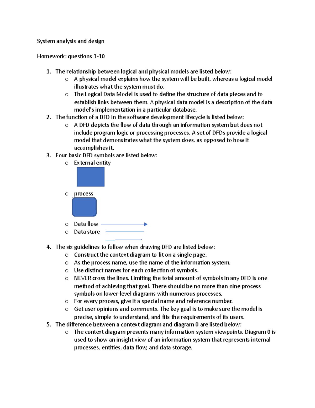 system analysis and design essay questions and answers